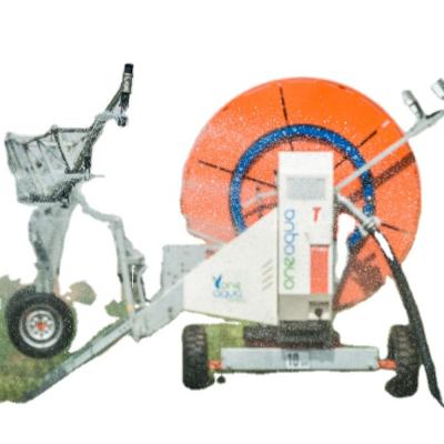 China low profile wheeled sprinkler farm irrigation water pump machine system Aquajet 85-200 TX en venta