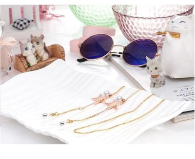 China Fashion Jewelry Wholesale Good Quality Gold And Silver Five-pointed Star With Glass Beads Chains Rope Accessories For Glass China Supplier for sale