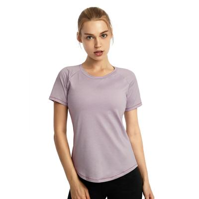 China Wholesale Breathable Yoga Shirt Fitness Shirt Stylish Women Breast Pad QUICK DRY Solid Wear For Running And Sport for sale