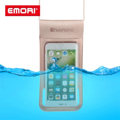 China For Swimming Full Touch Screen Waterproof Fingerprint Mobile Phone Case PU IPX8 Waterproof Phone Bag for sale