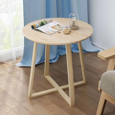 China Modern wooden round piece furniture 60/120 wholesale price Morden family elegant dining set and chair table for sale