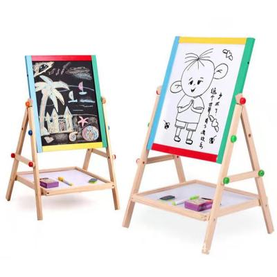 China New Design Desktop 2 in 1 Classic Art Children's Sketchpad Toys Wooden High Quality Art Children's Sketchbook Factory Direct Sale for sale