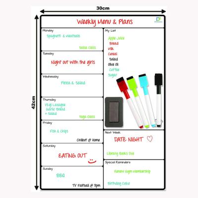 China Form High Quality Custom Design Printing Dry Erase Board Organizers Weekly & Planner Menu & Monthly Shopping List for sale