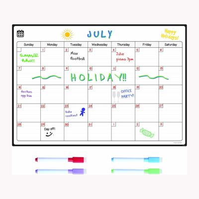 China Form Magnetic Dry Erase Calendar For Fridge With Shopping List Magnetic Kitchen Fridge Calendar for sale