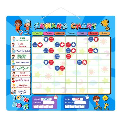 China Train Amazon Hot Sale Custom Design Responsibility Star Chart Magnetic Behavior Chore Board Reward Chart Set for sale