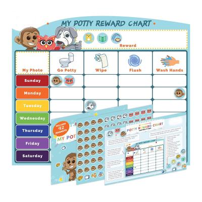 China Potty Reward Chart for Toddlers Motivates and Rewards Magnetic Potty Training Activities Potty Chart with Fun Magnets for sale