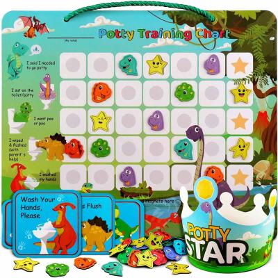 China Education.Training.Office Christmas Gift A Dinosaur Potty Chart Than Reward Toddlers Magnetic Potty Training Chart for sale