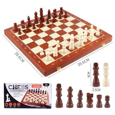 China Developing Intelligence Family Classics Chess With Folding Board And Normal Chess Pieces Folding Magnetic Chessboard for sale