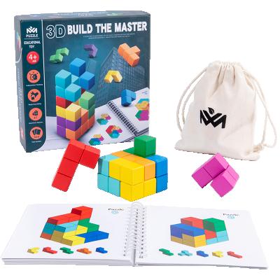 China Develop Kids Intelligence Factory Wholesale 3D Build Puzzles Educational Toys For Children DIY Cube Assemble Puzzle Blocks for sale