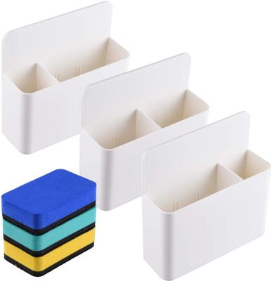 China Amazon Hot Selling Calendar 3 Packs Chalk Box White Magnetic Pen Holder for sale