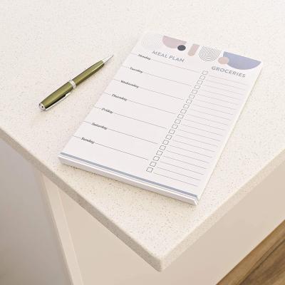 China 60 Sheet Magnetic Self Adhesive Grocery Pad with Meal Planner List for sale