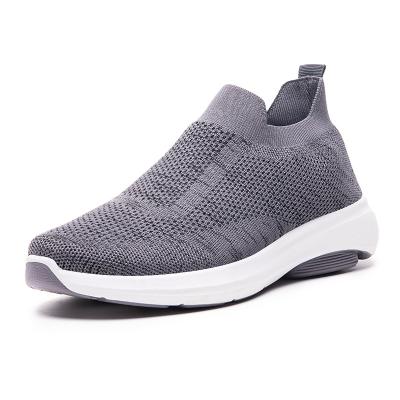 China Fashion Trend Customize Men's Unisex Athletic Sports Shoes Mesh European Style Elastic Shoes Wholesale Casual Polyester Sneakers for sale