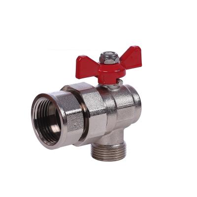 China General Brass Red Handle Plate Angle Valve Multi-Specification Internal Thread Angle Valve for sale