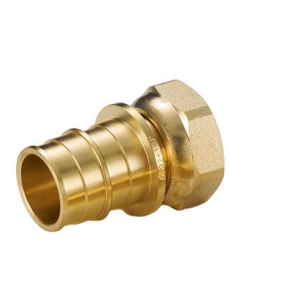 China Hose Lines Connect Factory Supply F1960 Quick To Connect Female Straight Pex Adapter Crimp Swivel Brass NPT Expansion Fittings for sale