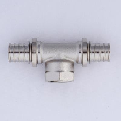 China T16 T20 T25 Brass 3 Way Equal Tee Tube T Shape Pex-Al-Pex Press Fittings Connector for sale