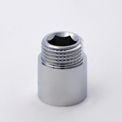 China Height Quality 20mm 1/2 Brass Inch Chrome Plated Extension Fitting Male Female Brass Nipple for sale