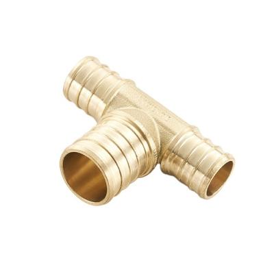 China OEM service plumbing system HVAC compression union brass tee fittings yuhuan brass thread water pex fitting for sale