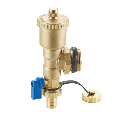 China Hot Selling 1/2-1inch Modern Brass Hydraulic Auto Air Vent And Drain Valve For Floor Heating Manifold for sale