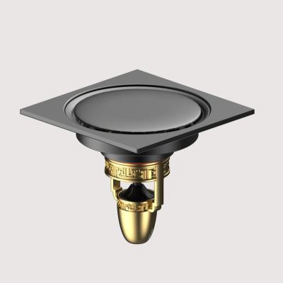 China Deodorizer Bathroom Shower Copper Dot Hidden Magnetic Floor Drain Drain Anti Clogging And Odor Closing for sale