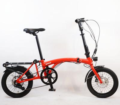 China Aluminum alloy 36v 250w 7AH 16 inch 3 speed aluminum alloy bicycle inner triple folding electric ebike for sale