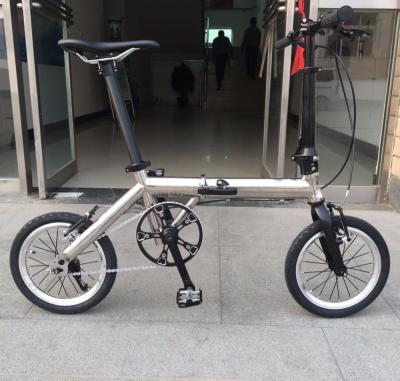 China GOGOBIKE 14 inch Stainless Steel Good Quality Lighted Adult Foldable Bike for sale