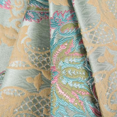 China Arabic style wave pattern fabric good quality jacquard woven upholstery fabric for sale