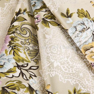 China Special design widely used polyester 300cm floral jacquard fabric for sale