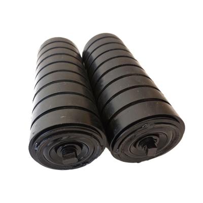 China Mining Industry Finely Processed Conveyor Roller Spiral Idler Ring Buffer Rubber Idler for sale