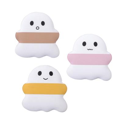 China Hydrophilic Polyurethane Logo Private Label Makeup Sponge Custom Halloween Ghost Face Body Marshmallow Air Cushion Blast for sale