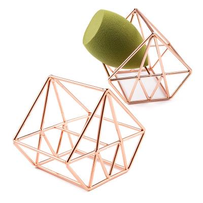 China Stainless Steel Cosmetic Sponge Rack Make Up Brush Beauty Blast Egg Drying Rack Bracket Beauty Tool Storage Rack for sale