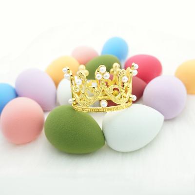 China Cheap Pearl Crown Alloy Rhinestone Tiaras Gold Metal Cosmetic Jewelry for sale