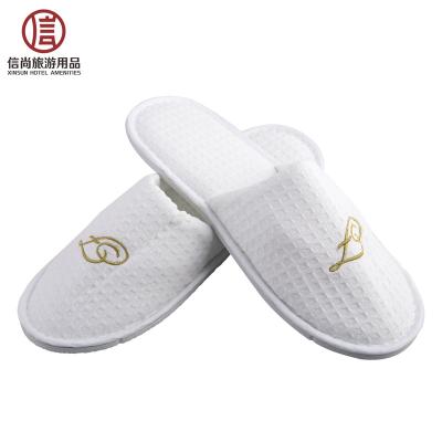 China Wholesale High Quality Soft Custom Made Hotel Waffle Slippers for sale