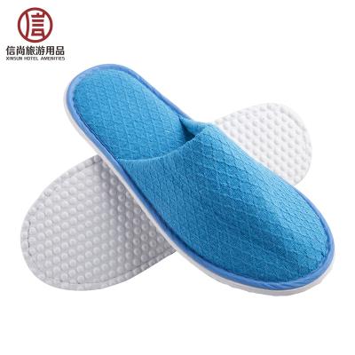 China Hotel Soft Spa Salon Slippers Disposable Closed-Toe Waffle Slipper for sale