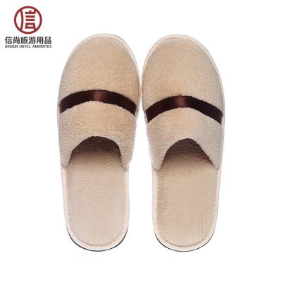 China Homestay Wholesale Soft Coral Velvet Disposable Hotel Slippers for sale