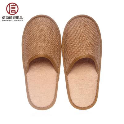 China Soft End Toe Flax Hotel Homestay Hotel Slipper Slipper for sale