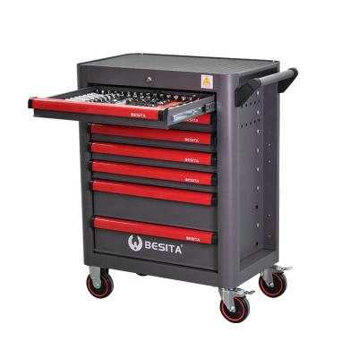 China Combination Tool Kit Germany Standard 7 Drawer Tool Trolley For Car Tool Trolley With 400 Pcs Tool Kit for sale