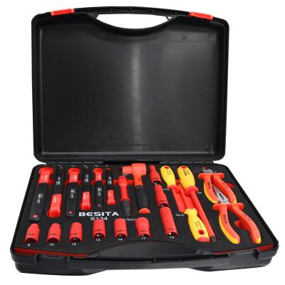 China Workshop Besita 22pcs Battery Disassembly and Assembly Tool Kit VDE Insulated Tools 1000V For Hybrid Cars for sale