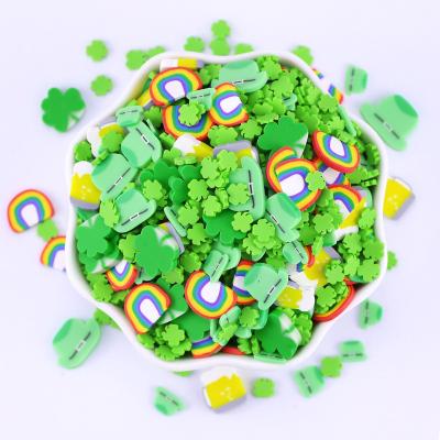 China Around the World Polymer Clay Sprinkles Slices For Slime Easter Spring Rainbow Green Hats Beer Clover Opens Nail Deco Tumbler Resin Fillers for sale