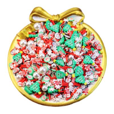 China Around The World White Polymer Clay Sprinkles Christmas Mix Snowflakes Christmas Tree Snowman For Mud Crafts Nail Deco Tumbler Resin Fillers for sale