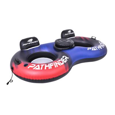 China 8-figure 2 person inflatable explore ultra jumper with cup holder inflatable river tube with backrest water flying towable tube for sale for sale