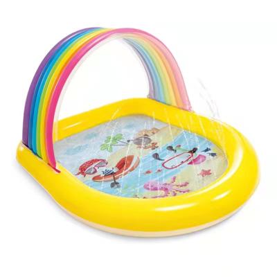 China PVC INTEX 57156 Rainbow Arch Friendly Spray Pool Inflatable Swimming Pool For Kids for sale