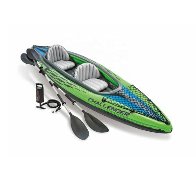 China Comfortabel I-beam Floor Intex 68306 Challenger K2 Inflatable Kayak For 2 Person With 2 Paddles Inflatable Sea Fishing Kayak for sale