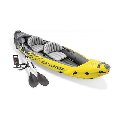 China Comfortabel I-beam Floor Intex 68307 Explorer K2 Inflatable Kayak For 2 Person Inflatable Sea Fishing Kayak for sale