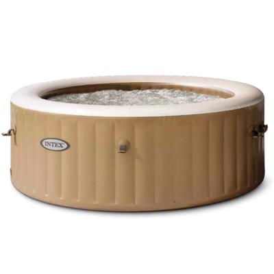 China 2022 Modern INTEX Puresap Sahara Tan Round Available in 4 and 6 Person Size Hot Tub Whirlpool Spa for sale