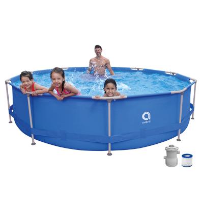 China Jilong Avenli 17799 Sirocco Blue Out Door Around Steel Frame Swimming Pools Steel Frame Family Pool 360cm x 76cm Above Ground Pool for sale