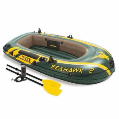 China Intex 68347 Intex 68347 Fun Seahawk Air Super Boats 2 Person Inflatable Fishing Boat With Paddles&pump Rafting Boat For Outdoor for sale