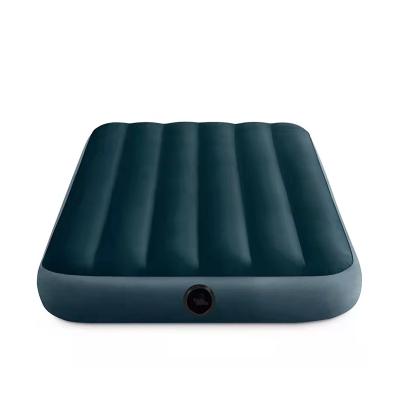 China INTEX 64732 inflatable dream-scolded green single air mattress foldable assembled mattress for indoor &outdoor camping air bed for sale