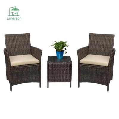 China Modern Rattan Sofa Set Wicker Rattan Furniture from Sofa Garden Outdoor Furniture EMERSON Bistro Set Sectional Patio Aluminum Conversation for sale