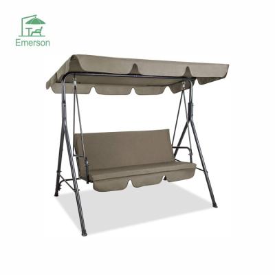 China Modern EMERSON Outdoor Patio Canopy Swing Chair 3 - Seat Outdoor Tent Patio Swings for sale