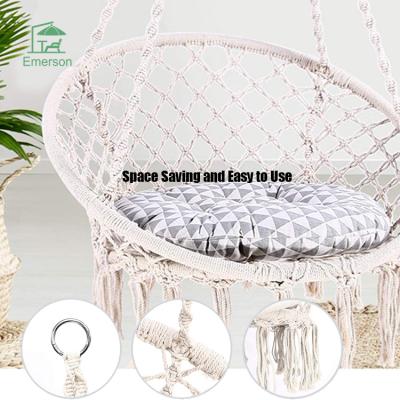 China EMERSON Outdoor Macrame Hammock Hanging Chair Modern Cotton Rope Swing Chair Adult Hammock Chair for sale